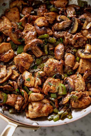 Garlic Mushroom Chicken Bites